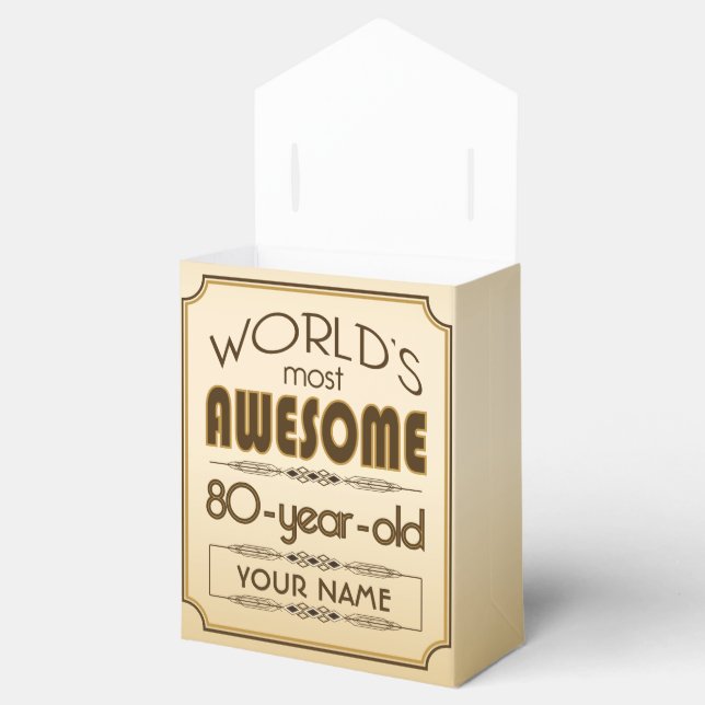 Guld 80:e födelsedagshälsfirandet World Best Fabul Presentaskar (Öppnad)