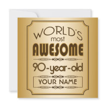 Guld 90:e födelsedagsfirande World Best Fabulous