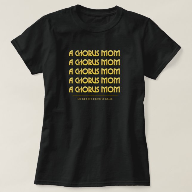 Guld A Chorus Mamma T Shirt (Design framsida)