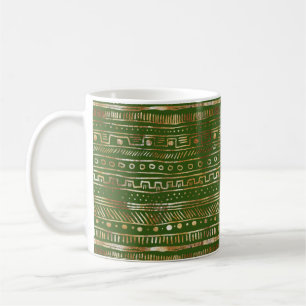 Guld Abstract Design Deep Hunter Grönt Söt Kaffemugg