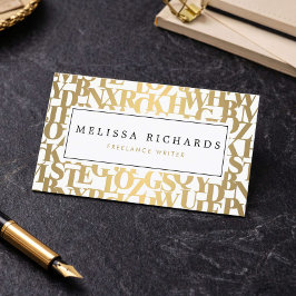 Guld Abstrakt-blanketter III för författare, förfa Visitkort