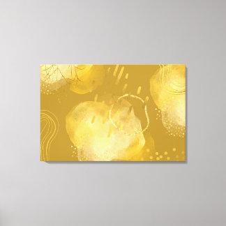 Guld Abstrakt Elegant Wrapped Canva Art Canvastryck