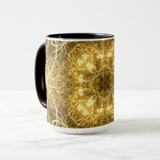 Guld Abstrakt Fractal Mugg
