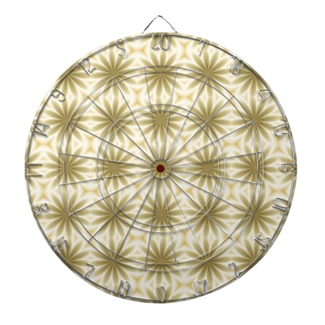Guld Abstrakt julblommor Darttavla (Framsidan)
