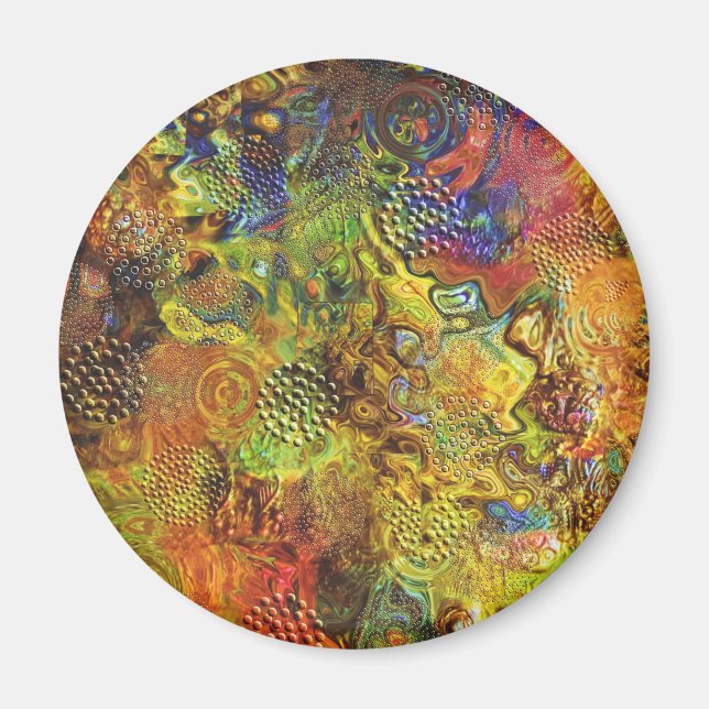 Guld Abstrakt Magnet (Framsidan)