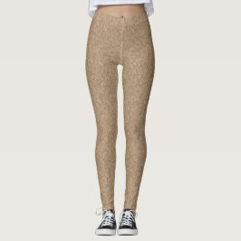 Guld Abstrakt Taupe Leggings