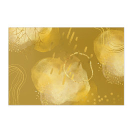 Guld Abstrakt Wall Decor Acrylic Art