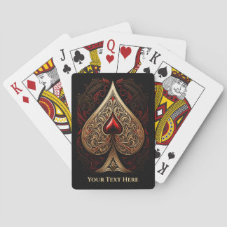 Guld Ace of Spades Anpassningsbar Spelkort