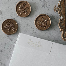 Guld-adressetikett för minimalistiskt återvändande returadress etikett