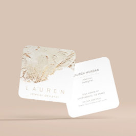 guld Affärskort med minimalistiskt skript Fyrkantigt Visitkort