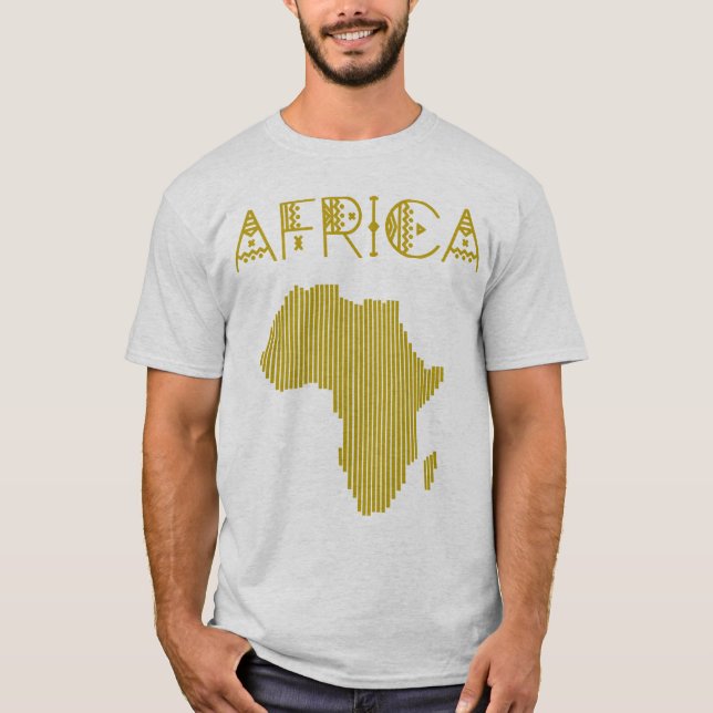Guld- afrikansk T-tröja Tröja (Framsida)