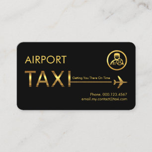 Guld Airport Taxi Flyglinje Visitkort