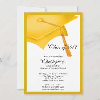 Guld- akademiker lockstudentfestinbjudan inbjudningar