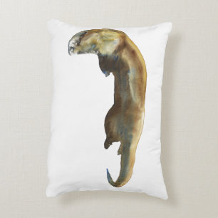 Guld- akvarell på papper prydnadskudde