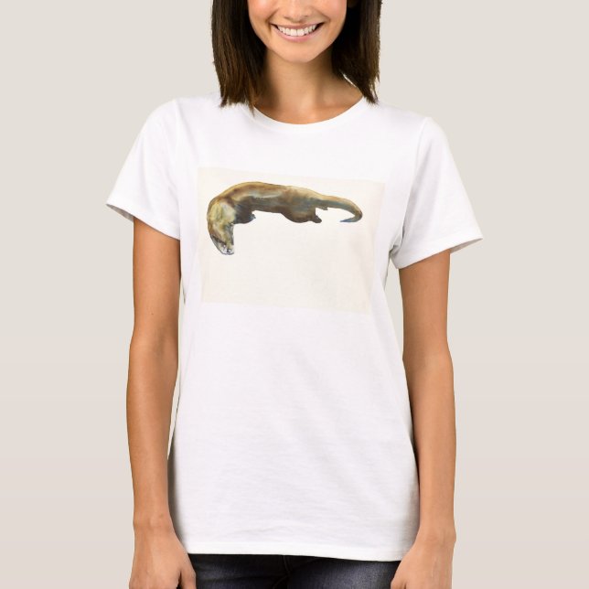 Guld- akvarell på papper t shirt (Framsida)