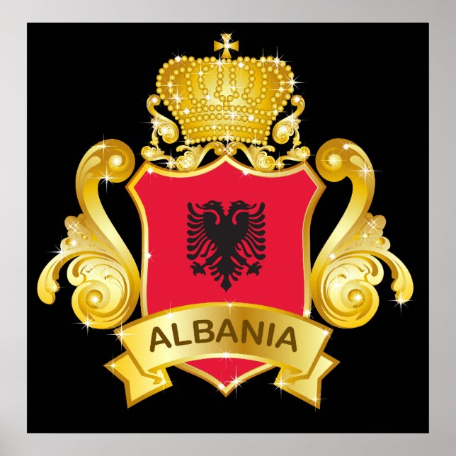 Guld Albanien Poster (Framsidan)
