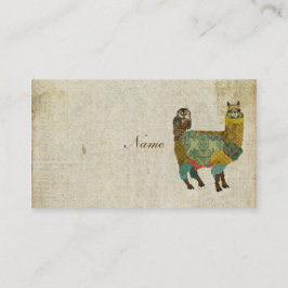 Guld- alpaca- & krickaugglavisitkort/märkre visitkort
