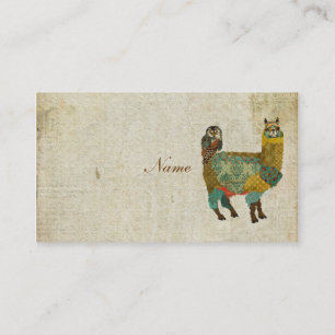 Guld- alpaca- & krickaugglavisitkort/märkre visitkort