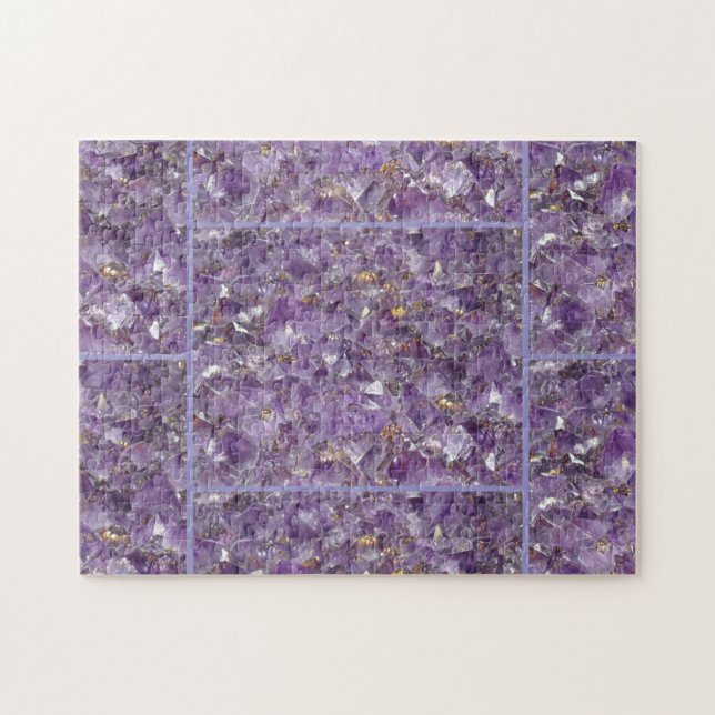 Guld Amethyst Glans Pussel (Horisontell)