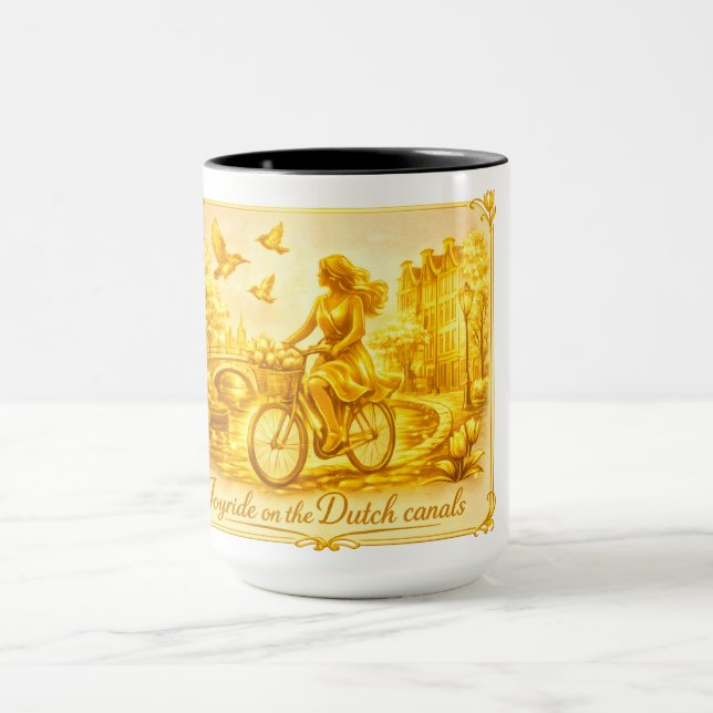 Guld Amsterdam välvda broar charm Mugg (Center)