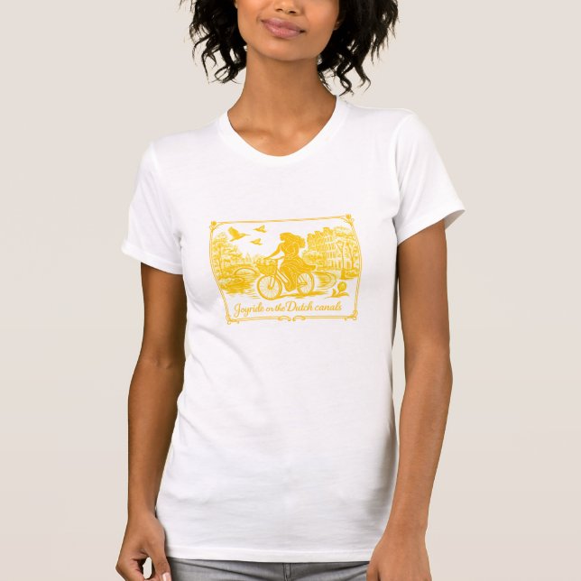 Guld Amsterdam välvda broar charm T Shirt (Framsida)