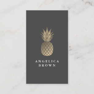 Guld ananas, Affärskort Visitkort