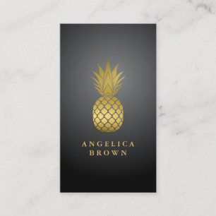 Guld ananas, Affärskort Visitkort