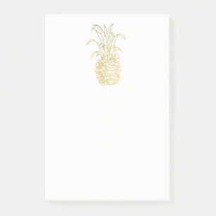 Guld Ananas Guld Falsk Folie Elegant Anpassad Post-it Block