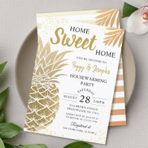 Guld Ananas Hemsött Hemmet Hemmet Party