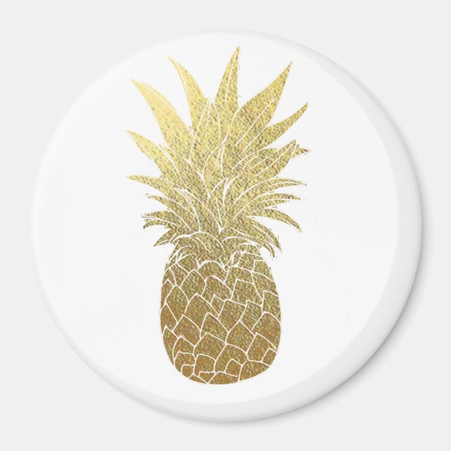 Guld-ananas-magnet Magnet (Framsidan)