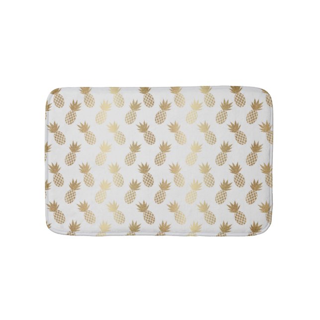 Guld Ananas Mönster Badrumsmatta (Framsidan)
