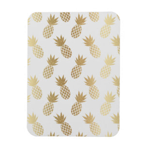Guld Ananas Mönster Magnet