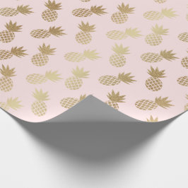Guld Ananas Mönster Presentpapper