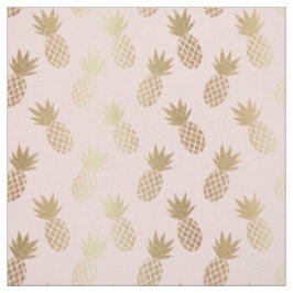 Guld Ananas Mönster Tyg