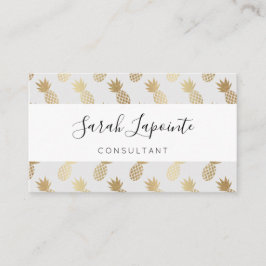 Guld Ananas Mönster Visitkort
