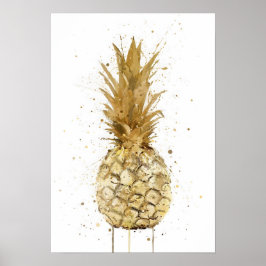 Guld Ananas Poster