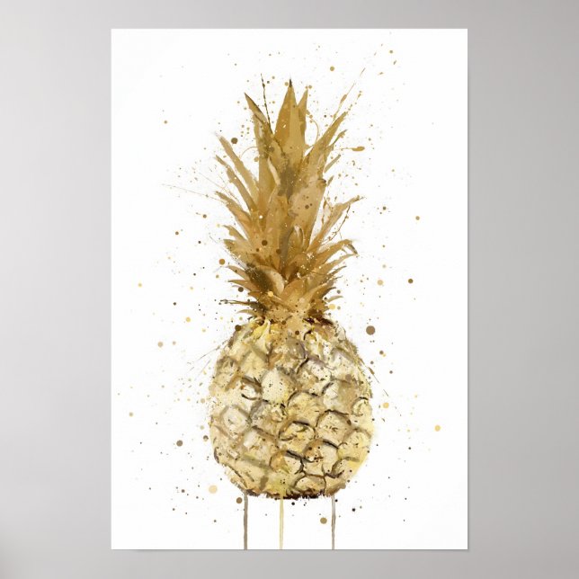 Guld Ananas Poster (Framsidan)