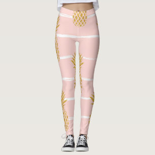 Guld anas, strimlad sommarbakgrund. leggings