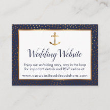 Guld Anchor Confetti på Bröllop-flottans webbplats