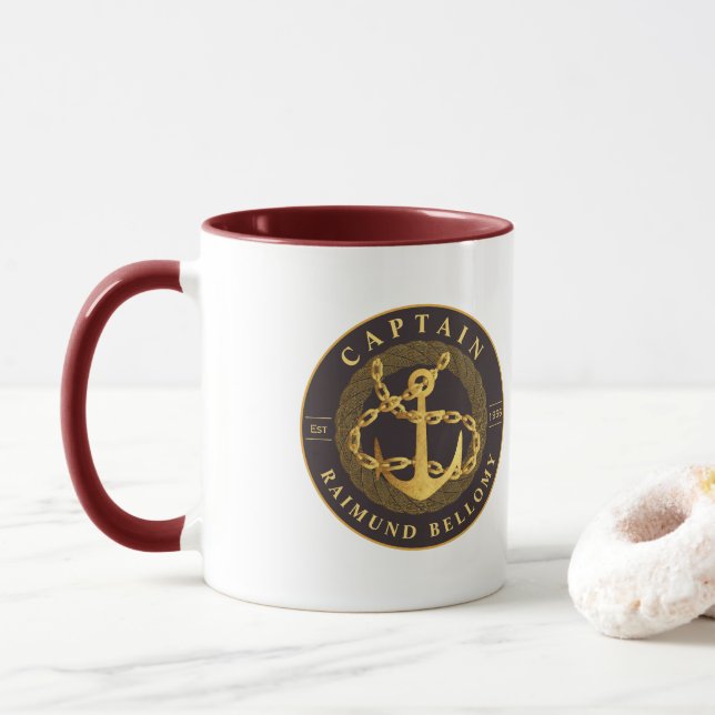 Guld Anchor Mugg (Med munk)