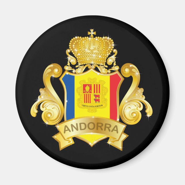Guld Andorra Magnet (Framsidan)