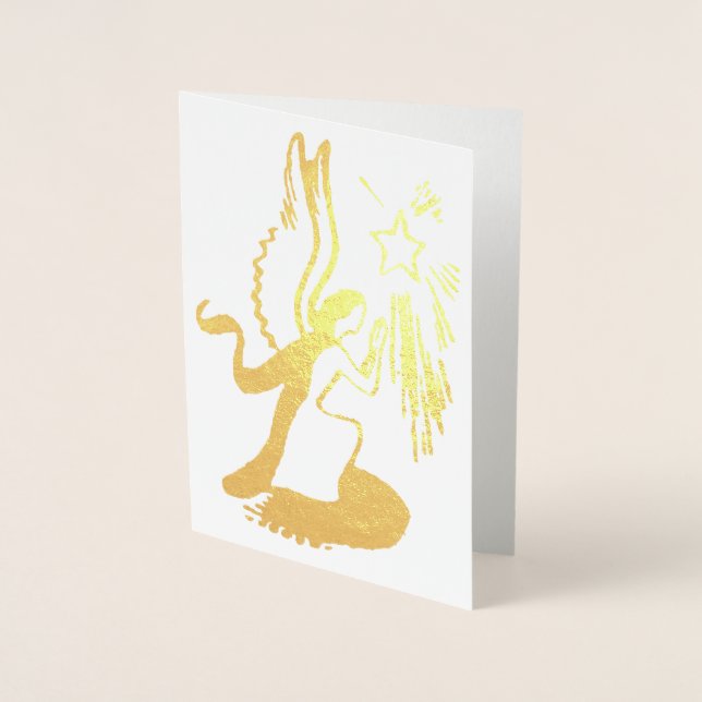 Guld Angel Folierat Kort (Framsida)