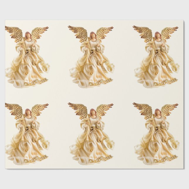 Guld ängel presentpapper (Platt)
