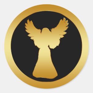 GULD ANGEL RUNT KLISTERMÄRKE