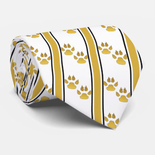 Guld Animal Klo Printing Team Sports Necktie Slips