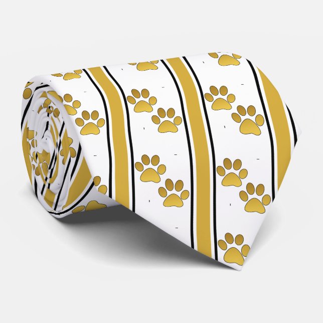 Guld Animal Tass avtryck Team Sports Necktie Slips (Rullad)