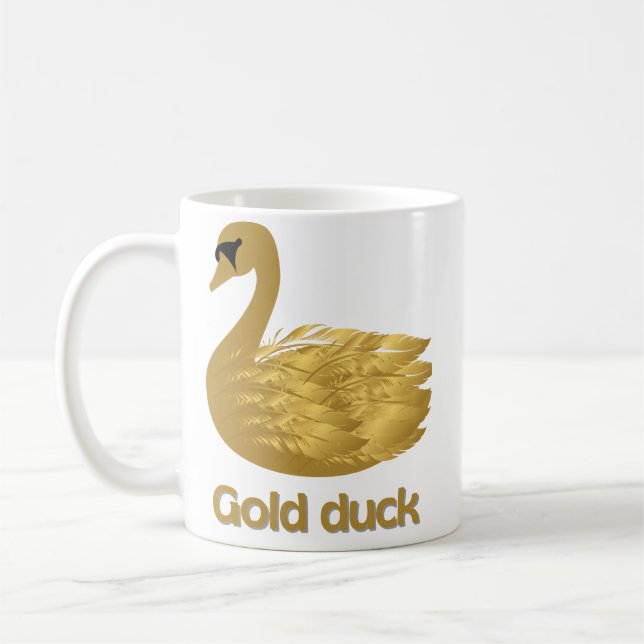 Guld anka kaffemugg (Vänster)