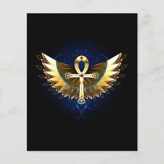 Guld Ankh med Vingar Flygblad (Framsidan)