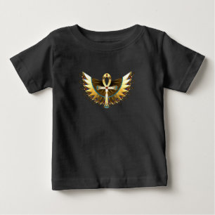 Guld Ankh med Vingar T Shirt