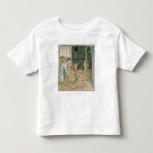 Guld anmärker i en Aztec shoppar T Shirt